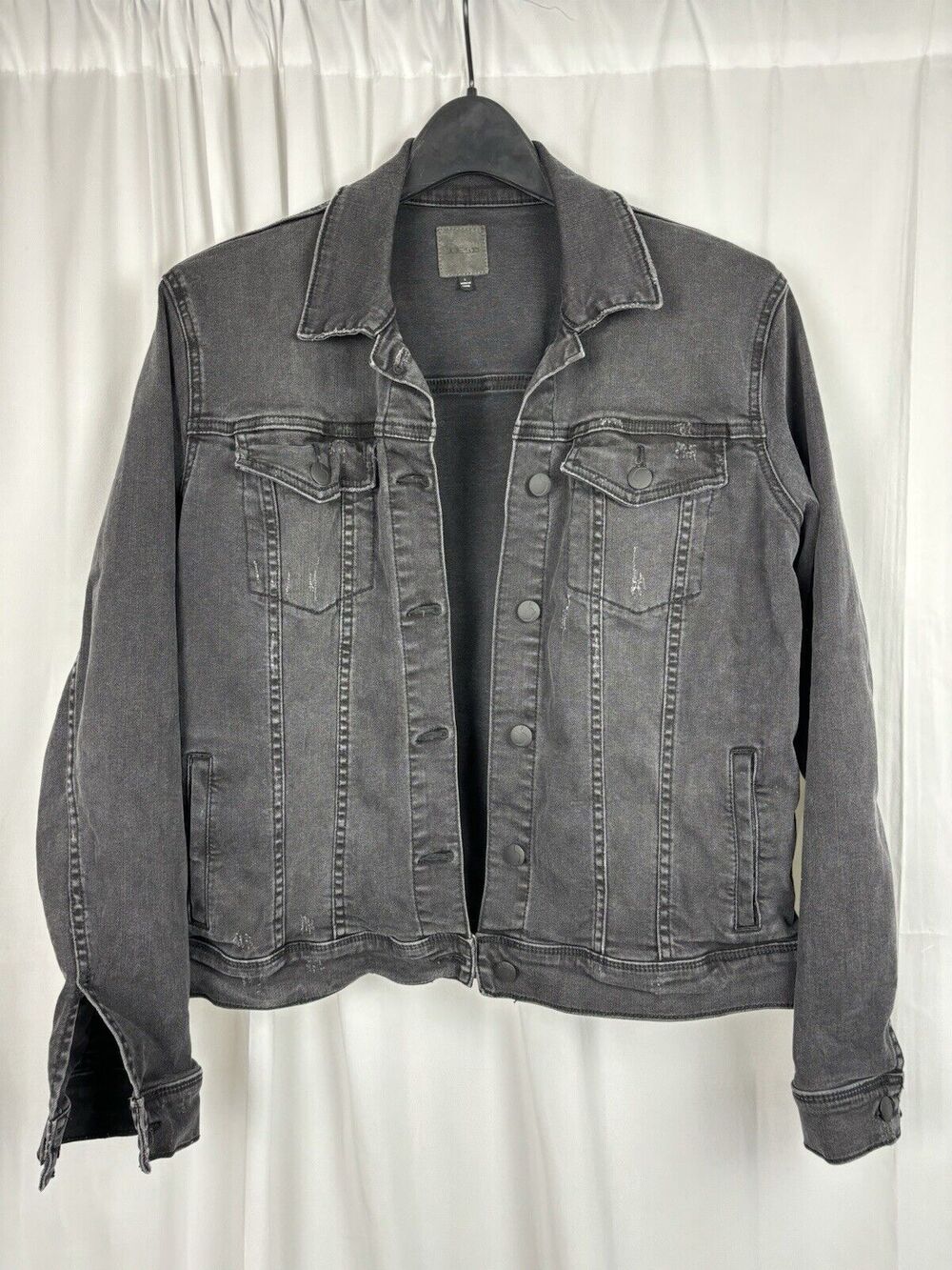 Women's JOE'S Jeans Distress/Washed- 100% Cotton Denim Black Jacket Size L